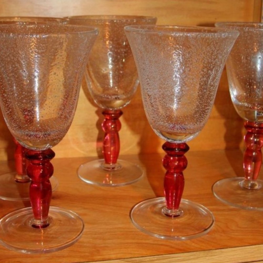 Pottery Barn Bubble glasses - set of 4